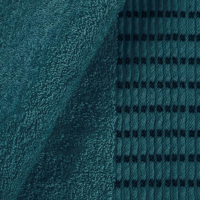 Cotton 2 Pack Oversized Bath Towel Set 28x55 inches, Large Bath Towels, Ultra Absorbant Compact Quickdry & Lightweight Towel, Ideal for Gym Travel Camp Pool - Teal
