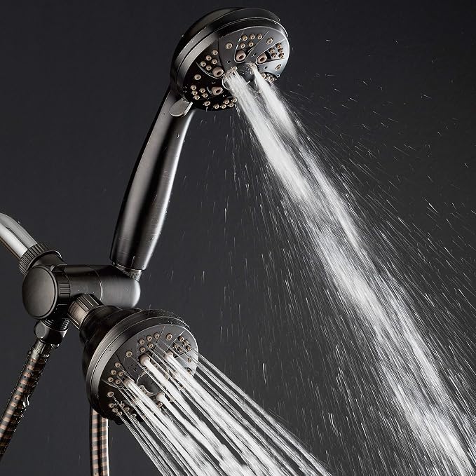 AquaDance Oil Rubbed Bronze High Pressure 3-Way 48-Setting Rain/Handheld Shower Head Combo – Angle Adjustable, Anti-Clog Jets, Tool-Free Installation-USA Standard Certified/Top U.S. Brand | Enjoy Two 6-Setting Rain & Hand Showerheads Separately or Toge...