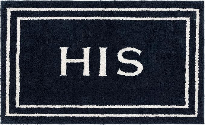 Mohawk Home His Casual Novelty; Solid Navy Blue 1' 5" X 2' Bath Mat Perfect for Bathroom