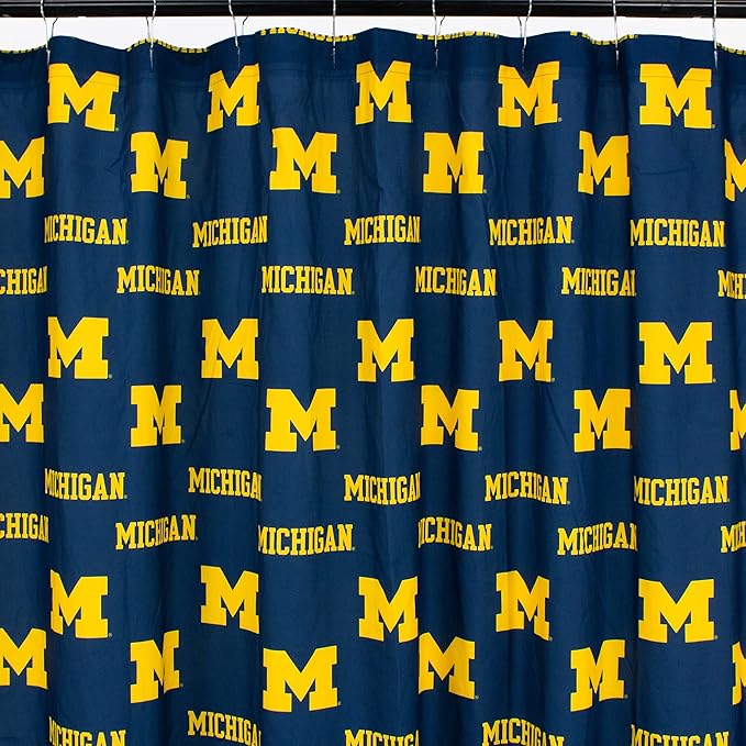 Everything Comfy Michigan Wolverines Bright and Colorful Shower Curtain Cover 70" x 72"