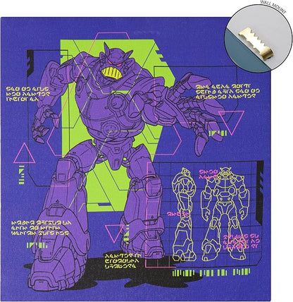 Idea Nuova Pixar Lightyear 4 Pack Square Canvas Wall Art Set, 11"x11" each
