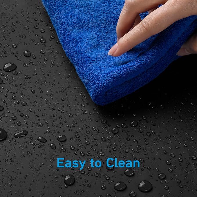 EHZNZIE Shower Curtain Liner Light Weight PEVA, Shower Liner 72x72 Inches, Waterproof, No Chemical Smell with 12 Rust Proof Metal Grommets for Bathroom Shower Curtain, Black