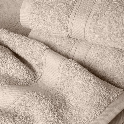 SUPERIOR Egyptian Cotton Ultra Plush & Absorbent, 6 Piece Set, Stone | Quick Dry, Soft Luxury Towel Set, Bath Essentials, Guest Bath, Spa, 2 Bath, 2 Hand, 2 Face Towels, Madeline Towels