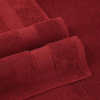 Elegant Comfort Premium Turkish Cotton 2 Pack Bath Towel Set - 27 x 54 inch, Luxurious Hotel Spa Quality 100% Turkish Cotton 2PC Bath Towel Set - Highly Absorbent - Soft Bathroom Towels, Burgundy