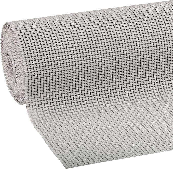 EasyLiner Select Grip Shelf Liner - Easy to Install & Cut to Fit - Non Slip, Non Adhesive, Drawer Shelf & Cabinet Liner for Kitchen, Bathroom, Pantry Cupboards - 12in. x 24ft. - Light Grey