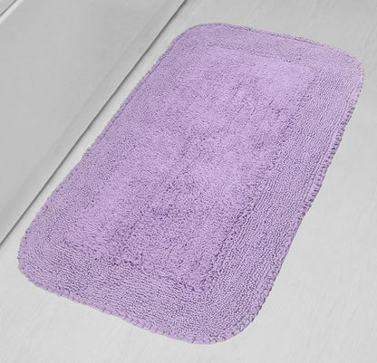 Home Weavers Radiant Collection 100% Cotton Bathroom Rugs Set, Washable Rug, Thick Extra Soft and Absorbent Bath Rug, Kitchen Mat, Bath Mat Set, Bath Floor Mat Non Slip, 24"x40" Rectangle, Purple