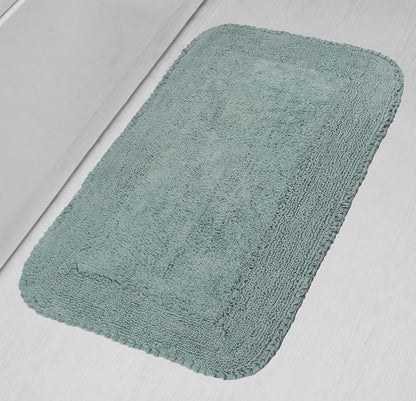 Home Weavers Radiant Collection 100% Cotton Bathroom Rugs Set, Machine Washable Rug, Extra Soft and Absorbent Bath Rug, Kitchen Mat, Bath Mat Set, Bath Floor Mat Non Slip, 24"x40" Rectangle, Blue