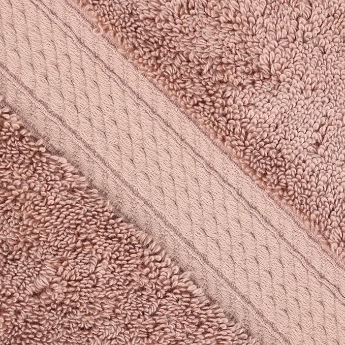 Superior Egyptian Cotton Ultra Plush & Absorbent, 3 Piece Set, Muted Mauve | Quick Dry, Soft Luxury Towel Set, Bath Essentials, Guest Bath, Spa, 1 Bath, 1 Hand, 1 Face Towels, Madeline Towels