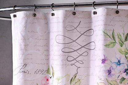 Maison d' Hermine Shower Curtain 100% Cotton One Panel 70"x72" Washable Fabric Shower Curtains for Bathroom, Easy Hanging with 12 Button Holes - Home Hotel Spa Easter Gifts (Champ De Mars)