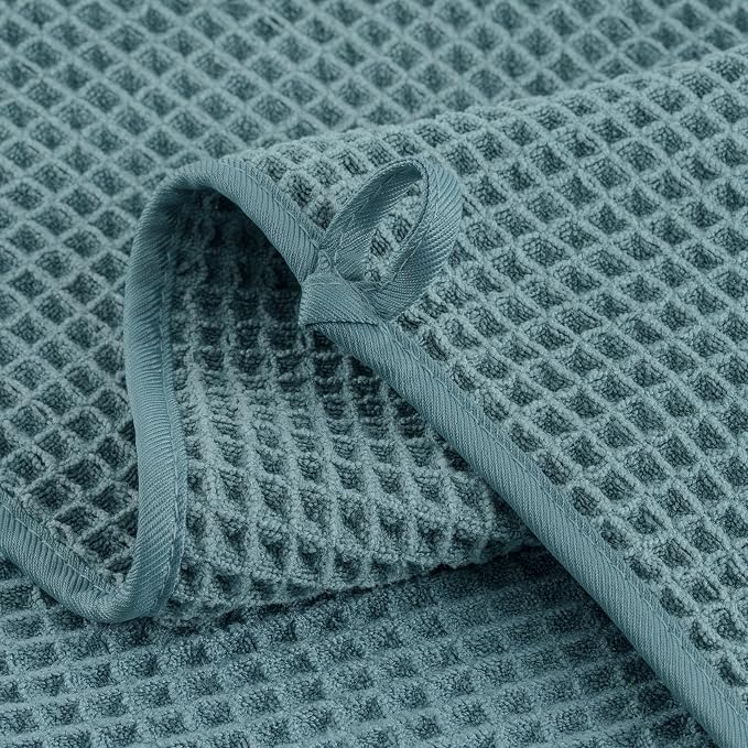 MICROFI New Microfiber Waffle Bath Towels, 2 Pieces, Oversized, Soft, Absorbent, Fast Drying, Lint Free 430 GSM (30''x60''/76cm x 152cm)