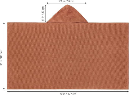 COTTON CRAFT Hooded Bath Towel for Adults – 100% Cotton Waffle Weave Towel | Oversized 35 x 70 inches Ringspun Terry Bath Sheet Wrap with a hood - Soft Super Absorbent Quick Dry – 450 GSM – Mocha