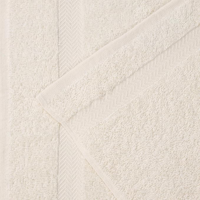 SUPERIOR 8-Piece Cotton Hand Towel Set, Small Towels for Fast Dry, Home Essentials, Bathroom Decor, Face, Body, Spa, Resort, Gym, Lightweight, Soft, House Accessories, Franklin Collection, Ivory
