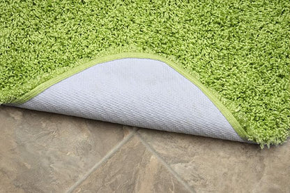 Garland Rug Jazz Nylon Washable 22 in. x 60 in. Lime Green Bath Rug Soft, Absorbent, and Stylish for Your Bathroom
