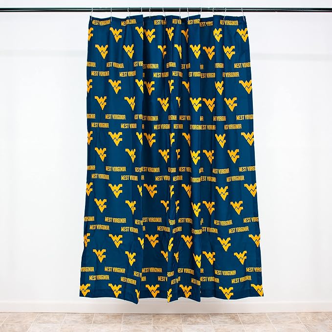 Everything Comfy West Virginia Mountaineers Bright and Colorful Shower Curtain Cover 70" x 72"
