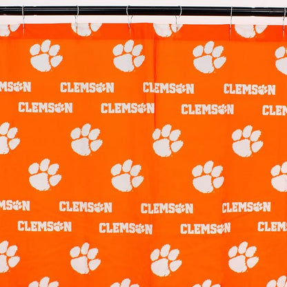 Everything Comfy Clemson Tigers Bright and Colorful Shower Curtain Cover 70" x 72"