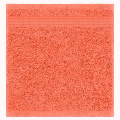 American Veteran Towel, 100% Cotton Turkish Washcloths for Bathroom Essentials 4 Pack, Soft Absorbent Wash Cloths Quick Drying Small Towels Washrags, Coral