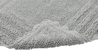 Better Trends Lilly Crochet Collection 100% Cotton 2 Piece Set (17" x 24" | 21" x 34") Bath Rug Set in Gray
