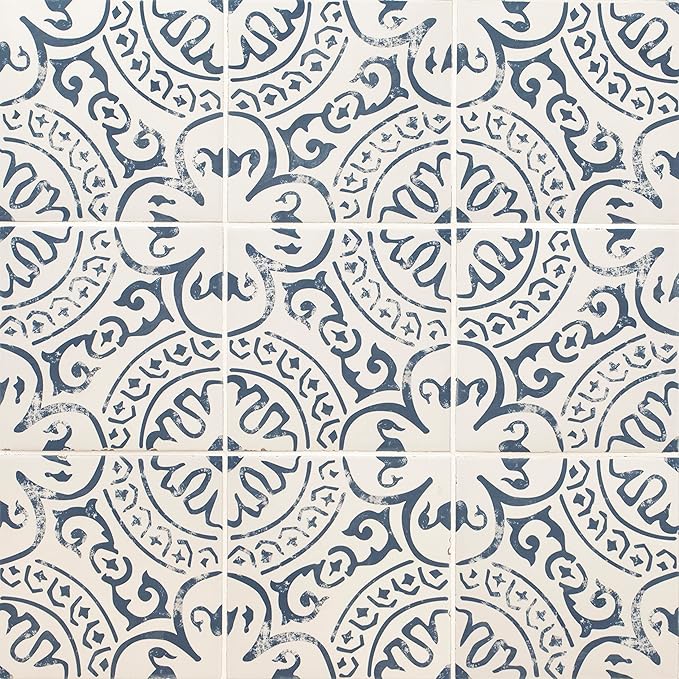 MSI Indigo Encaustic Sample Glazed Porcelain Wall Tile for Bathroom, Floor Tile and Kitchen Backsplash