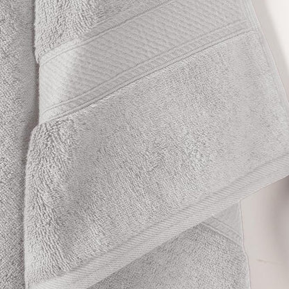 Superior Solid Egyptian Cotton Bath Towel Set, 30" x 55", Silver, 2-Pieces | Quick Dry, Soft Luxury Towel Set, Bath Essentials for Bathroom, Guest Bath, Spa, 2 Piece Bath, Madeline Towels