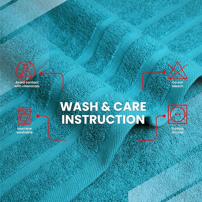 Infinitee Xclusives 100% Ring-Spun Cotton Bath Towels for Bathroom - Pack 2 | Luxury Super Soft, Absorbent & Quick-Drying |27x54 inches| Large Bathroom Towels Set |600 GSM| Gym, Shower, Spa & Hotel Use