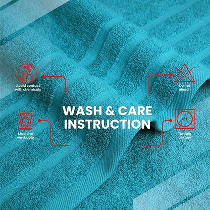 Infinitee Xclusives 100% Ring-Spun Cotton Bath Towels for Bathroom - Pack 2 | Luxury Super Soft, Absorbent & Quick-Drying |27x54 inches| Large Bathroom Towels Set |600 GSM| Gym, Shower, Spa & Hotel Use