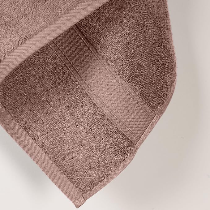 Superior Egyptian Cotton Plush Absorbent, Bath Towel Set of 2, Muted Mauve | Quick Dry, Soft Luxury Towel Set, Bath Essentials for Bathroom, Guest Bath, Spa, 2 Piece Bath, Madeline Towels