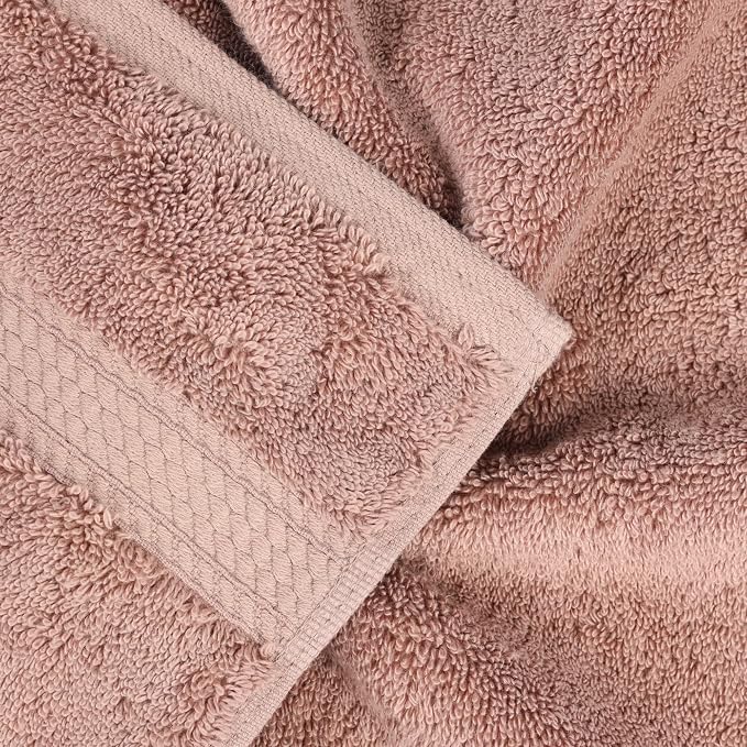 Superior Egyptian Cotton 800 GSM Plush Absorbent, 9 Piece Set, Muted Mauve | Quick Dry, Soft Luxury Towel Set, Bath Essentials, Guest Bath, Spa, 3 Bath, 3 Hand, 3 Face Towel, Madeline Towels
