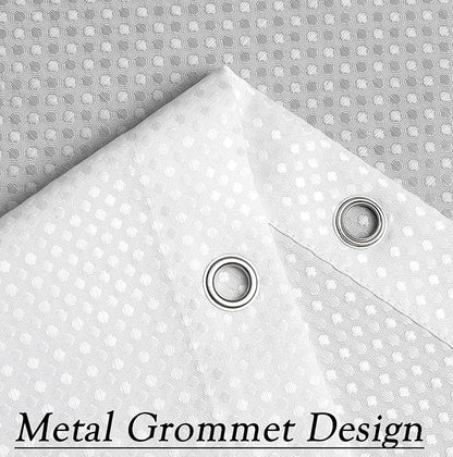 WEST LAKE Waffle Weave Grey Shower Curtain Ombre Water Resistant Hotel Spa Bathroom Decorative Shower Curtain with Grommet No Hook Machine Washable,Gradient White to Grey 70" Wx72 L