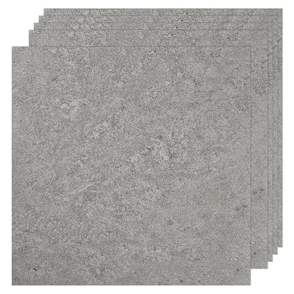VallisCo 30-Piece Peel and Stick Floor Tiles, 12x12 Covers 30 Sq. Ft. Waterproof Vinyl Flooring, Renter-Friendly Self-Adhesive Floor Stickers for Kitchen, Bathroom, Basement & Home DIY Medium Grey