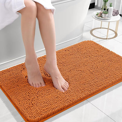 OLANLY Small Bathroom Rugs 24x16, Extra Soft Absorbent Chenille Bath Rugs, Rubber Backing Quick Dry, Machine Washable Bath Mats for Bathroom Floor, Tub and Shower, Home Decor Accessories, Clay | Clay, Quick-Drying Rubber Backing, Machine Washable Bath ...