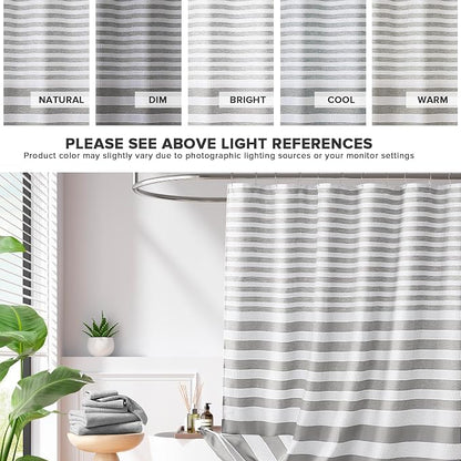 Madison Park Stall Shower Curtain for Bathroom, Blue Ombre, 36" x 72" | Ariana Ombre Cozy, Spa Quality Modern Waffle Weave Contemporary, 3M Scotchgard Treatment, Machine Washable