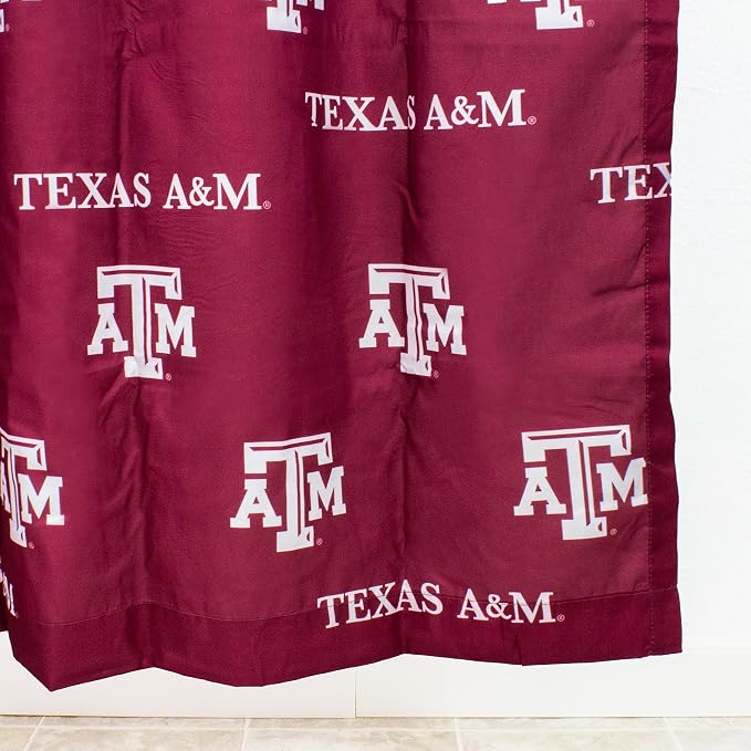 Everything Comfy Texas A&M Aggies Bright and Colorful Shower Curtain Cover