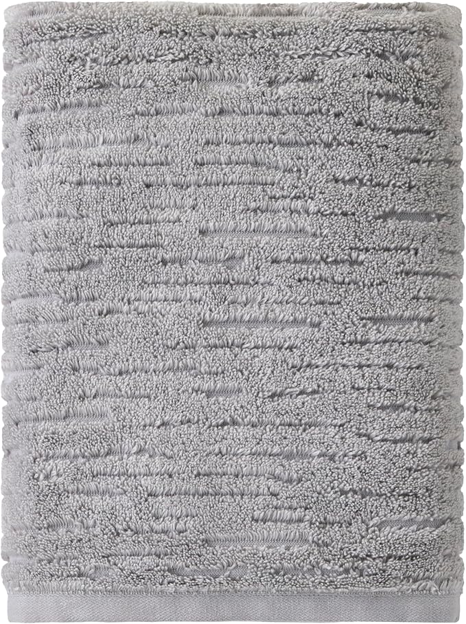 SKL Home CloudSoft Bath Towel, 100% Cotton Luxury, Gray | Premium spa-level quality. 600 GSM weight. Ultra plush & absorbent.