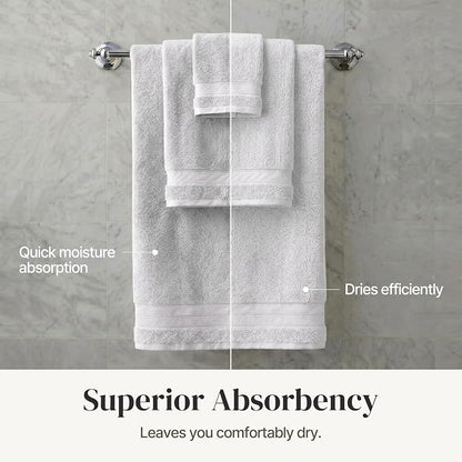 Modern Threads 4-Pack SpunLoft Bath Towel 30x54 - Grey