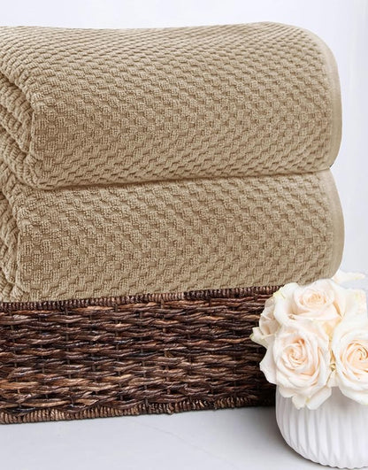 COTTON CRAFT Euro Spa Waffle Weave Bath Sheet - Set of 2 Linen Towel Sheets | Pure 100% Ringspun Cotton Oversized Luxurious Towel Set - Soft Plush Super Absorbent Low Lint Quick Dry - 35 x 70 inches