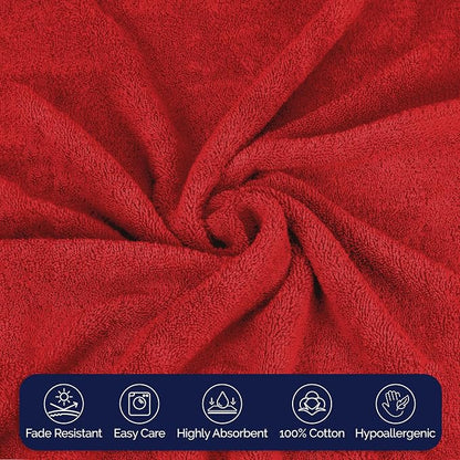 Elegant Comfort Premium Super Soft Highly Absorbent 1 Piece Oversized Bath Sheets - 40" x 80" inch, Luxurious Hotel Spa Quality 100% Turkish Cotton Extra Large Bath Towels for Adults, Red