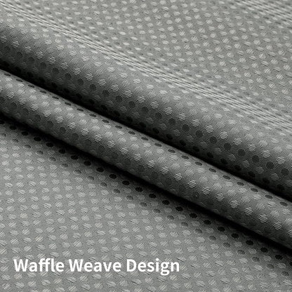 Colorful Star Waffle Weave No Hook Shower Curtain Set, 72 x 81 Inch, Grey | Heavy Duty Thick Shower Curtain Sets with Snap in Fabric Liner and Mesh Top Window, Hotel Style Waterproof Bathroom Curtain