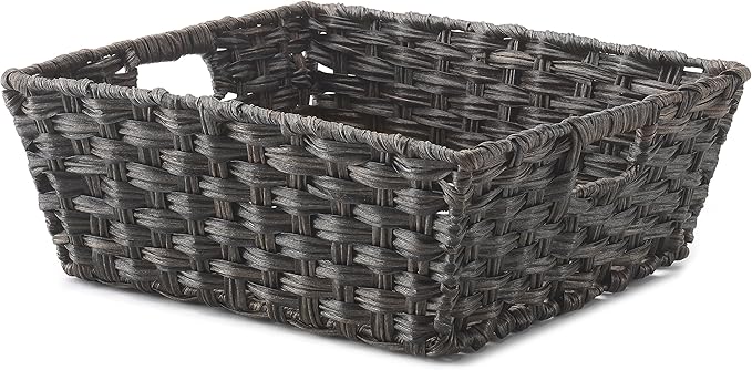 Whitmor Split Rattique Shelf Tote Driftwood