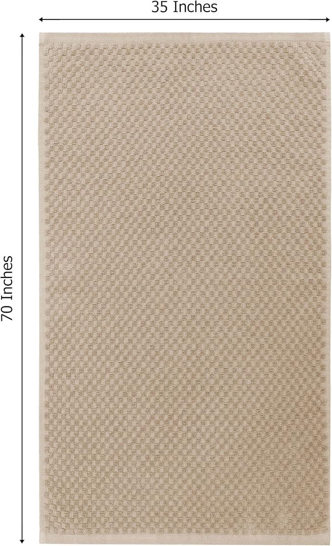 COTTON CRAFT Euro Spa Waffle Weave Bath Sheet - Set of 2 Linen Towel Sheets | Pure 100% Ringspun Cotton Oversized Luxurious Towel Set - Soft Plush Super Absorbent Low Lint Quick Dry - 35 x 70 inches