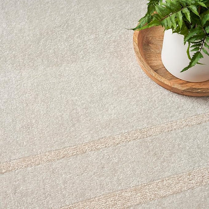 Nourison Home Nourison Essentials Ivory Gold 8' x 10' Area Rug - Easy Clean, Non Shedding, Bed Room, Living Room, Dining Room, Kitchen (8' x 10')