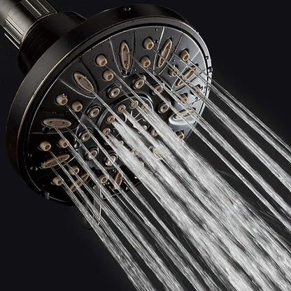 AquaDance for California - Oil Rubbed Bronze High Pressure 6-Setting 4" Shower Head – Angle Adjustable, Anti-Clog Showerhead Jets, Tool Free Install-USA Standard Certified-Top U.S. Brand – 1.8 GPM