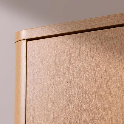 Wall Mounted Bathroom Cabinet, Premium Medicine Cabinet with Safe Rounded Edges, 2-Door Wood Storage Organizer with Adjustable Shelves for Laundry, Kitchen