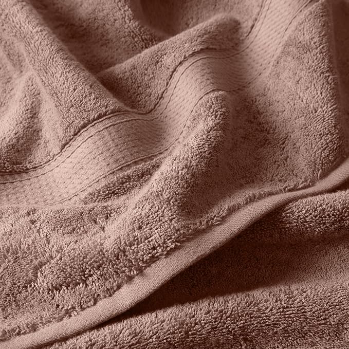 Superior Egyptian Cotton Ultra Plush & Absorbent, 10 Piece Set, Muted Mauve | Quick Dry, Soft Luxury Towel Set, Bath Essentials, Guest Bath, Spa, 2 Bath, 4 Hand, 4 Face Towels, Madeline Towels