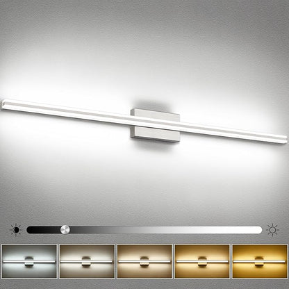 SOLFART Bathroom Vanity Lights Brushed Nickel 48inches Vanity Lights for Bathroom 5CCT LED Wall Light Fixtrues