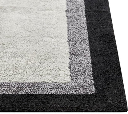 Madison Park Amherst Tufted Bath Rug Cotton Non-Slip, 20 x 30, Black | Quick Dry, Ultra Soft, Pile, Machine Washable, Absorbent, OEKO-TEX Certified