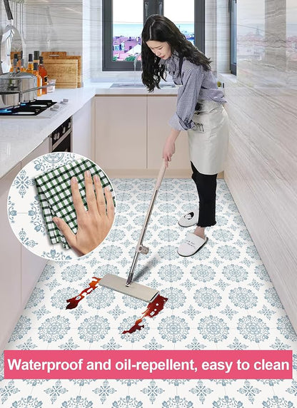 Peel & Stick Floor Tile Stickers, DIY Flooring for Kitchen, Dining Room, Bathrooms, Pet House and More, Self-Adhesive 8x8 inches,10 Pack (1640)