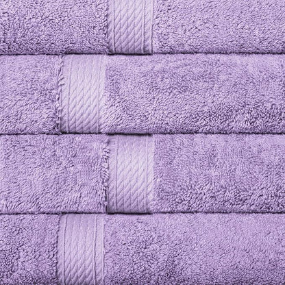 SUPERIOR Egyptian Cotton Plush & Absorbent, Hand Towel Set of 4, Purple | Quick Dry, Soft Luxury Towel Set, Bath Essentials for Bathroom, Guest Bath, Spa, 4 Piece Set, Madeline Towels
