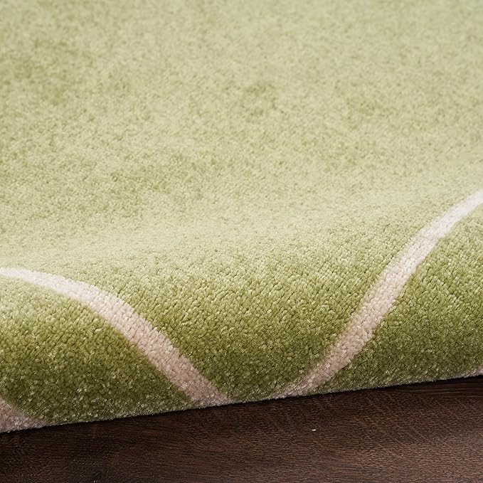 Nourison Home Nourison Essentials Green Ivory 5' x 7' Area Rug - Easy Clean, Non Shedding, Bed Room, Living Room, Dining Room, Kitchen (5' x 7')