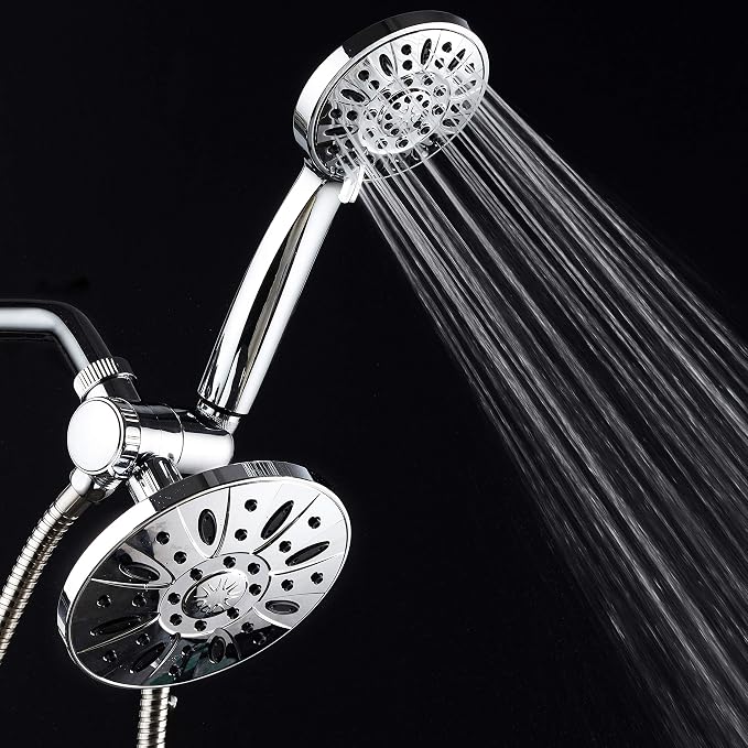 AquaDance 6" Premium High Pressure 3-way Rainfall Shower Combo Combines the Best of Both Worlds - Enjoy Luxurious Rain Showerhead and 6-setting Hand Held Shower Separately or Together! | Enjoy Luxury 6-inch Showerhead & 6-mode Hand Shower Separately or...