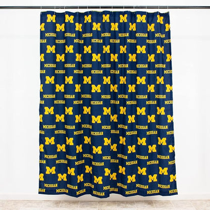 Everything Comfy Michigan Wolverines Bright and Colorful Shower Curtain Cover 70" x 72"